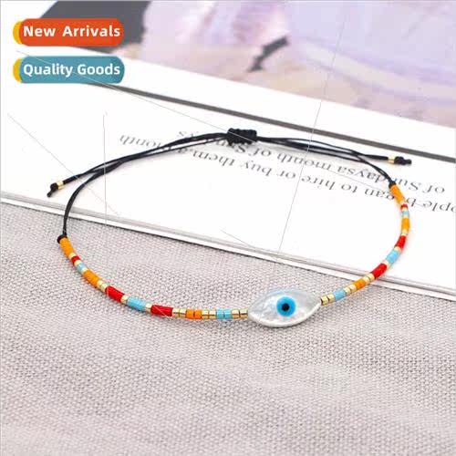 Multi woven handmade jewelry fashion punk  hip-hop peach hea