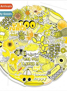 50 new yellow graffiti stickers balance bike laptop cell pho