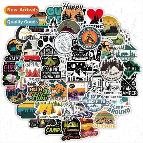 100 new outdoor camping gocamping adventure graffiti sticker