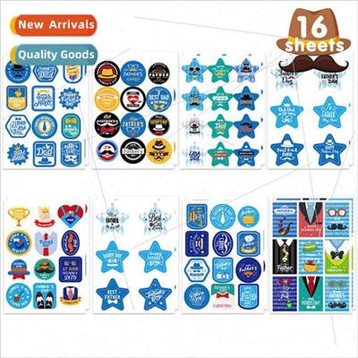 Fathers Day Stickers Happy Fathers Day Stickers Card Envelop