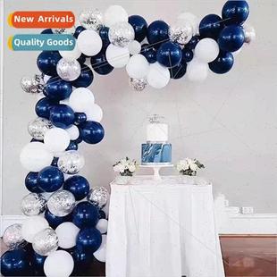 blue inch starry balloon latex night New