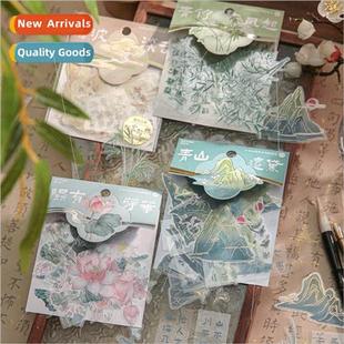 pack Landscape series stamping Chin dye sticker ink Hot like