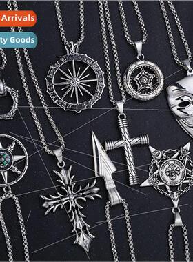 Set hipster hiphop necklace men and women students personali