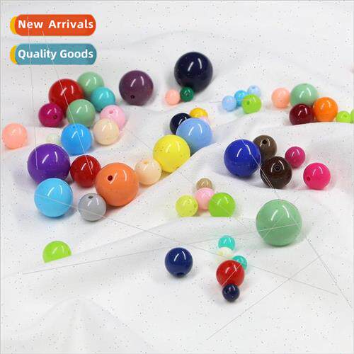 6/8/10mm acrylic solid color round beads DIY handmade beads