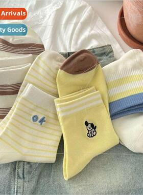 2023 spring and summer new socks women cute cartoon puppy so