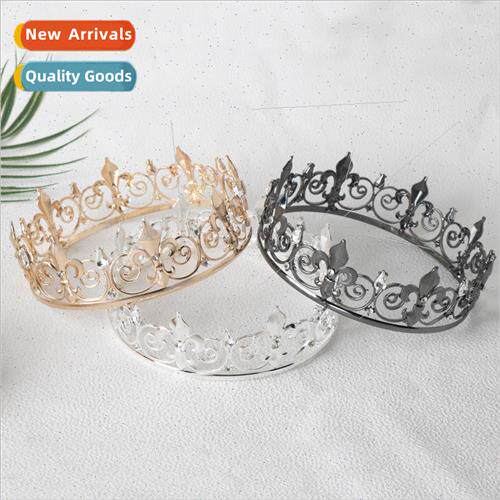 New birthday big full crown crown wedding bride headdress je