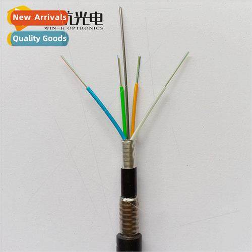 Outdoor direct buried fiber optic cable GYTA53-4 cores singl