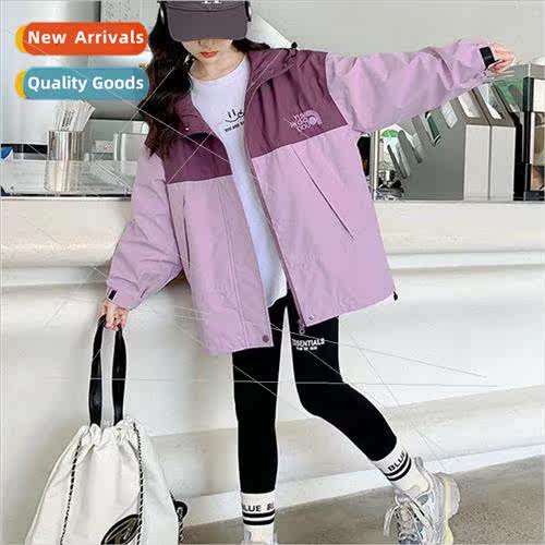 Girls jacket spring and autumn  2023 new Korean  of the 适用