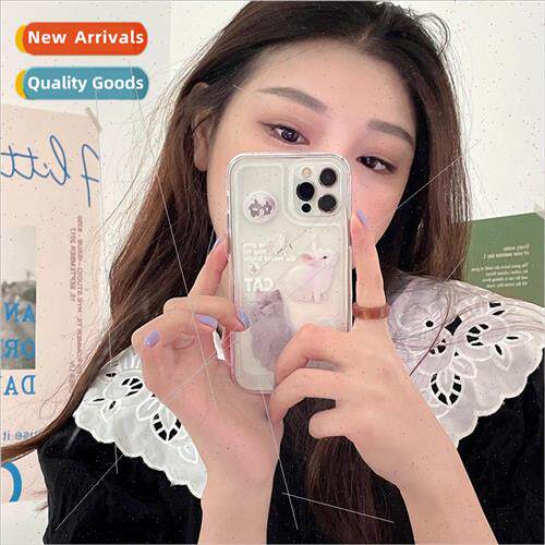 适用 iPhone12promax niche cat rabbit apple 13 phone case 11