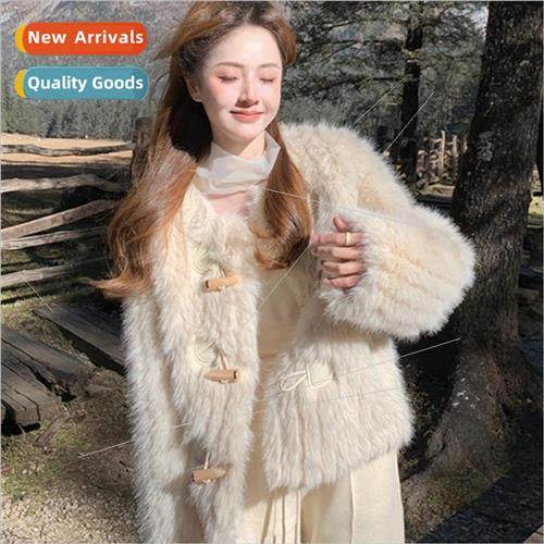 2023 fall and winter new Korean  of the imitation fox fur co