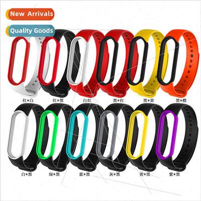 适用 Xiaomi bracelet 6 two-color silicone strap Xiaomi smart