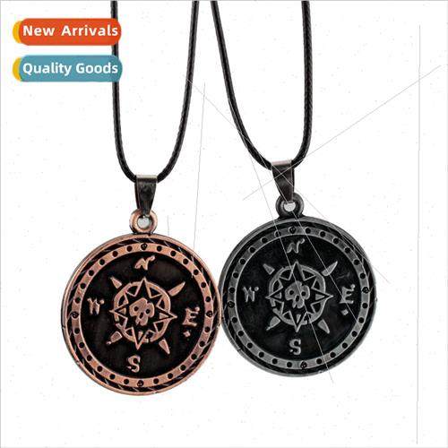 Game  sea of thieves gold keychain necklace skull metal allo
