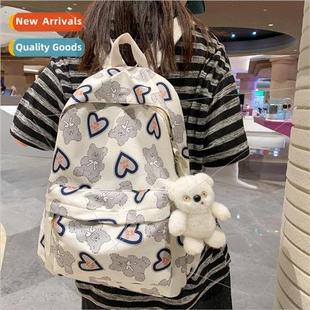 female 2023 new Bear high backpack Japanese school shoulders