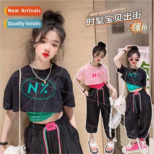 Childrens clothing girls set dance suit summer childrens fas