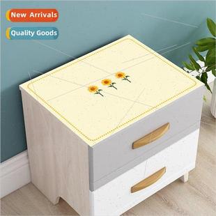 Modern simple leather dust cover cloth bedside table mat wat
