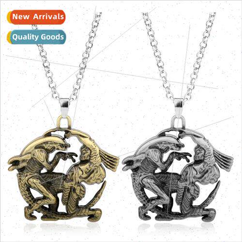AVP Alien vs. Iron Warrior Alien Pendant Necklace Vintage Ne