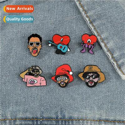 Bad Bunny pin Bad Bunny plush cartoon funny anime metal badg