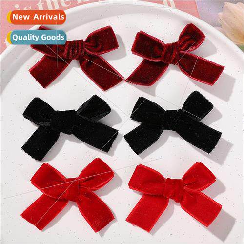 Sweet princess headdress autumn and winter velvet bow diy ha