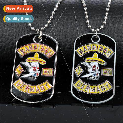 Bandit Pirates Bandidos MC  Dog Tag Pendant Necklace Persona