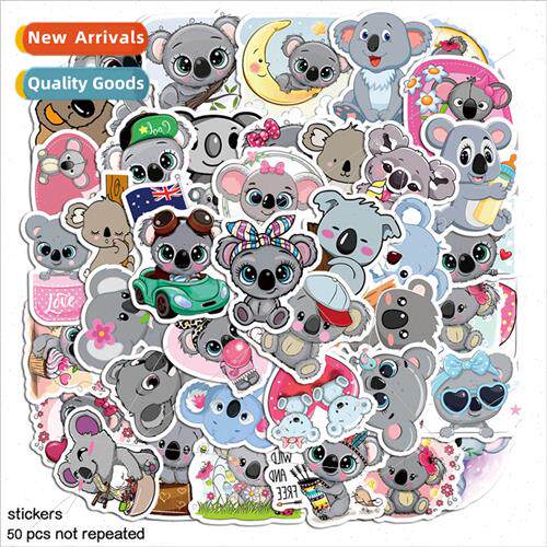 50 cartoon cute raccoon graffiti stickers childrens bathroom