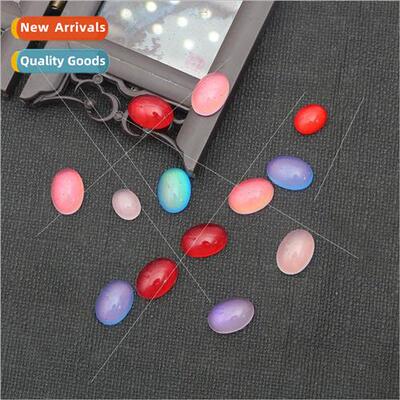 Resin imitation cats eye time stone oval ring can be set nec