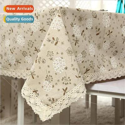 ZAKKA Polyester/Cotton White Dandelion Lace Tablecloth Coffe