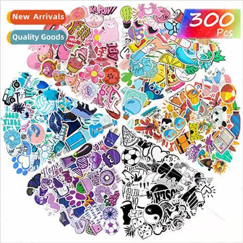 300 pcs of small fresh colorful stickers decorative water cu