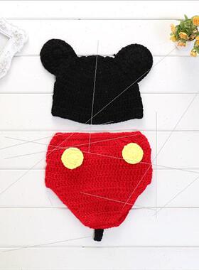 Woolen hand-knitted childrens photography clothing Newborn b