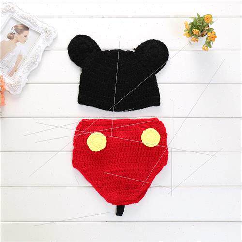 Woolen hand-knitted childrens photography clothing Newborn b