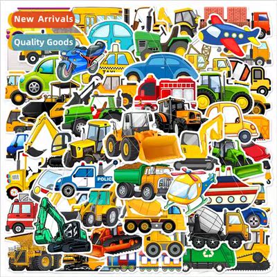 60 cartoon engineering vehicles transportation graffiti stic