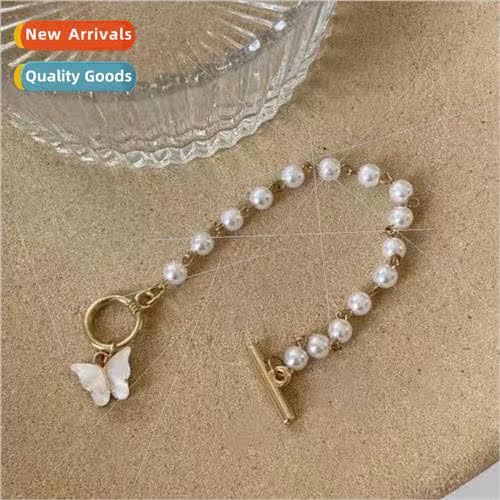 che design butterfly pendant pearl bracelet female temperame