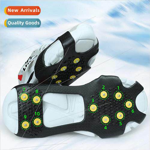 Ice claws 10 nails outdoor easy hiking -slip shoe covers 10