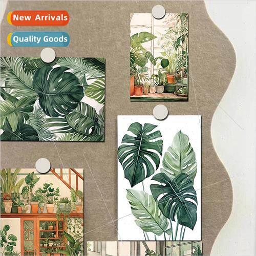 Green Leafy Cards 10 Small Fresh Decorative Cards Wall Postc