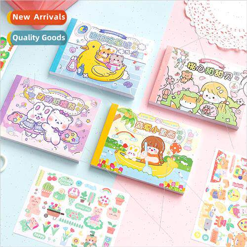 Happy delivery 50 pcs material sticker book cartoon cute gir