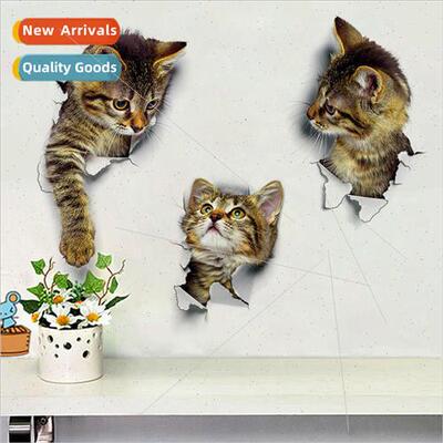 Cute cat wall stickers living room bedroom decorations creat