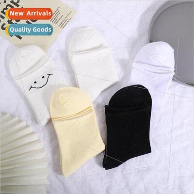 Black and white socks short socks four seasons cotton socks