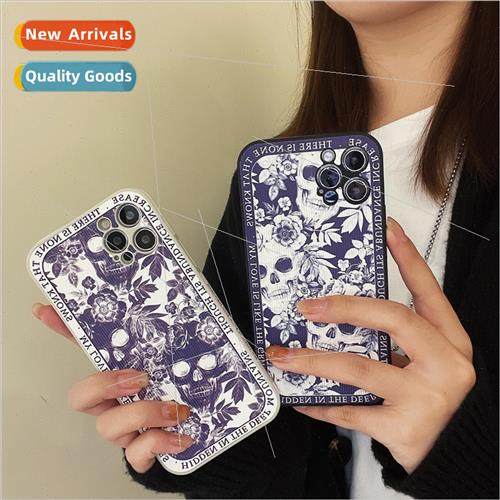 适用 13promax skull flowerxside three stickers 11pro vertica