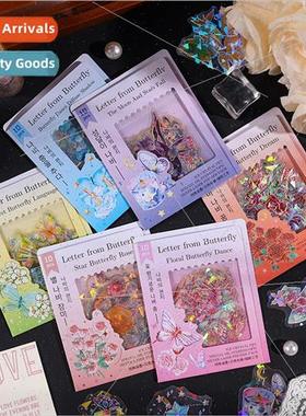 Butterfly letter laser handbook stickers packet pet kinderga