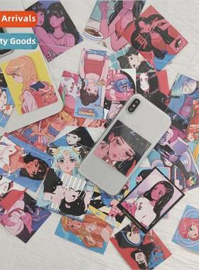 37pcs/pack Korean sweetheart girl nostalgia illustration cel