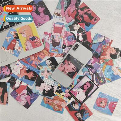 37pcs/pack Korean sweetheart girl nostalgia illustration cel