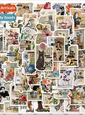 53 retro literary art note pad stickers suitcase laptop cell