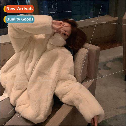 2022 new lamb hair fur coat female winter young  fashion thi