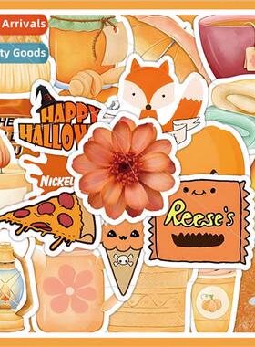 60 cute yellow small objects stickers cartoon hat fox phone