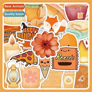 small objects fox cute phone hat yellow cartoon stickers