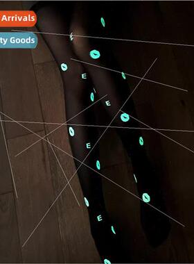 Sexy glowing stockings Halloween props lips glow-in-the-dark