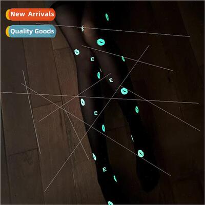 Sexy glowing stockings Halloween props lips glow-in-the-dark