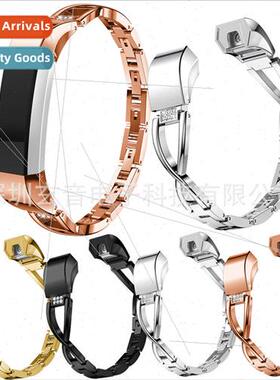 适用 Fitbit Alta HR diamond encrusted steel bandxshape steel