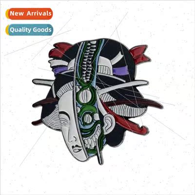 New Japanese Geisha Brooch Creative Personalized Halloween S