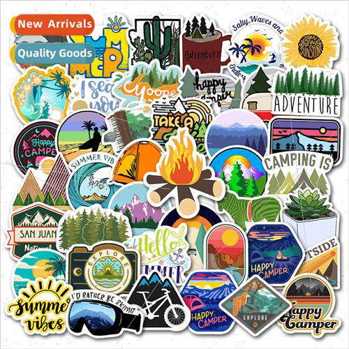 50 outdoor wild summer travel stickers luggage luggage car s