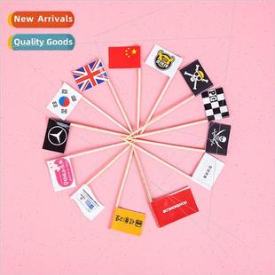 flag creative insert made cake toothpick stick Ready fruit
